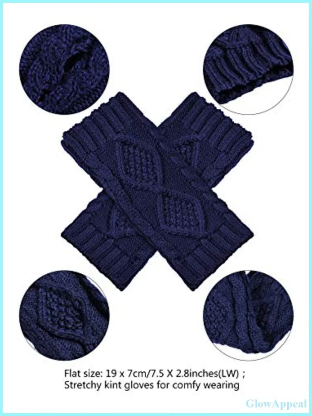 Fingerless Gloves for Women with Thumb Hole - Cozy Knit Half Finger Gloves for